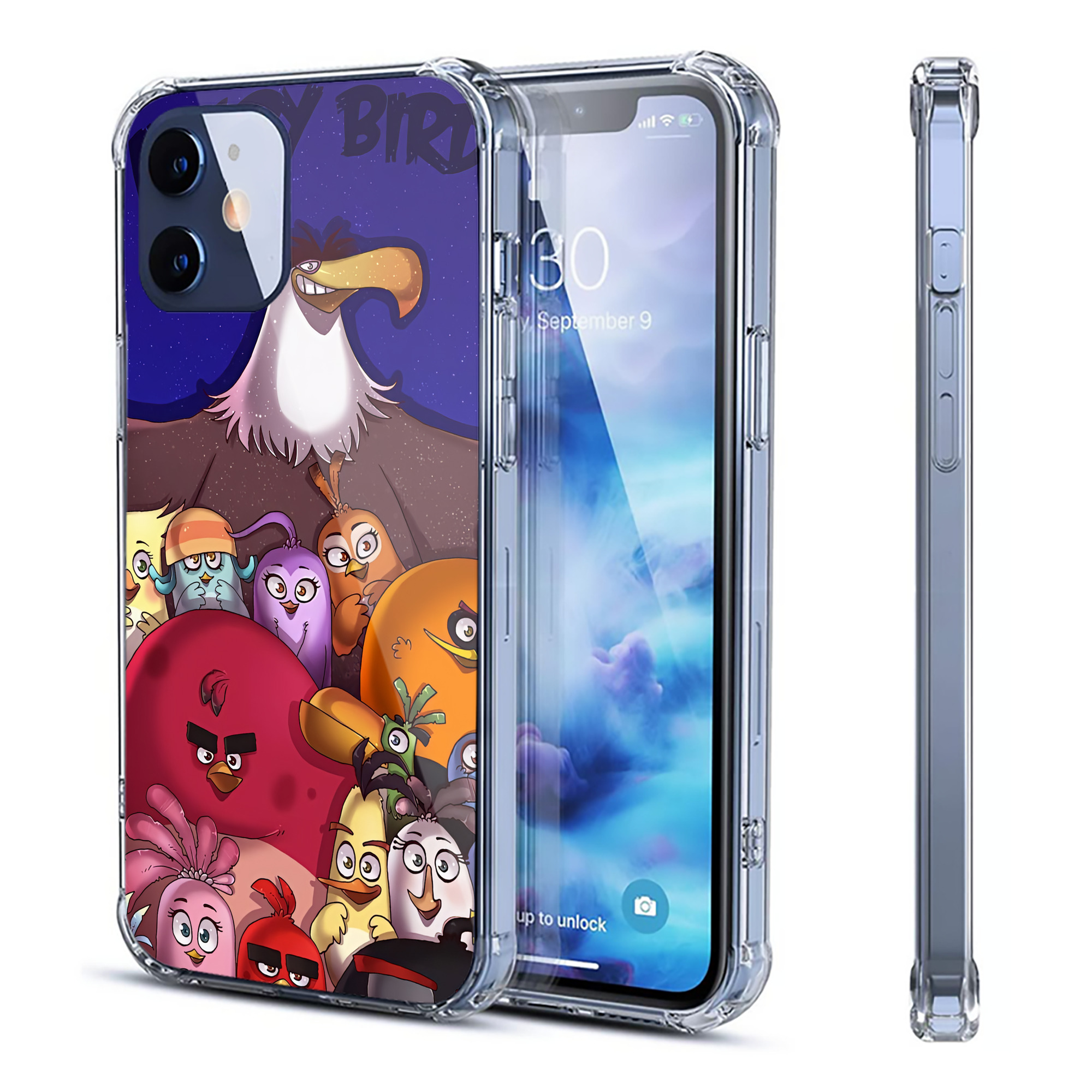 （画像用） Angry Birds アングリーバード 【iPhone 12シリーズ対応】透明スマホケース（クリアソフトケース）